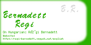 bernadett regi business card